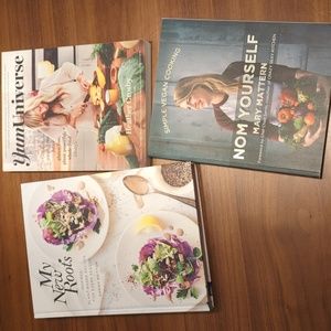 Bundle of 3 vegan cookbooks